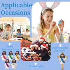 Mezzoia sky blue Jesus figure for calm classroom decor.