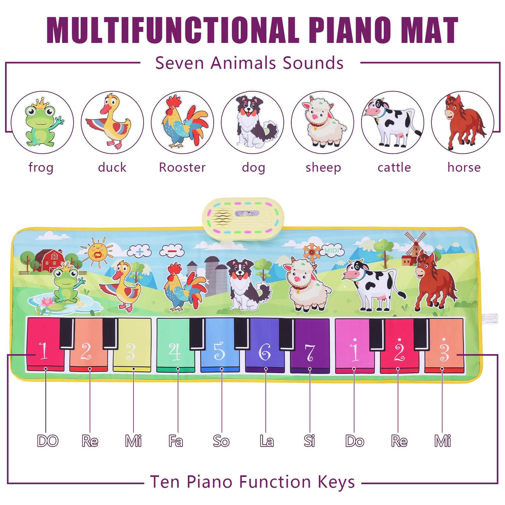 Mfcir farm animals pattern on mat sparks sensory learning fun.
