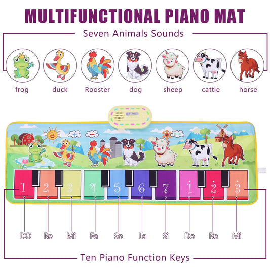 Mfcir farm animals pattern on mat sparks sensory learning fun.