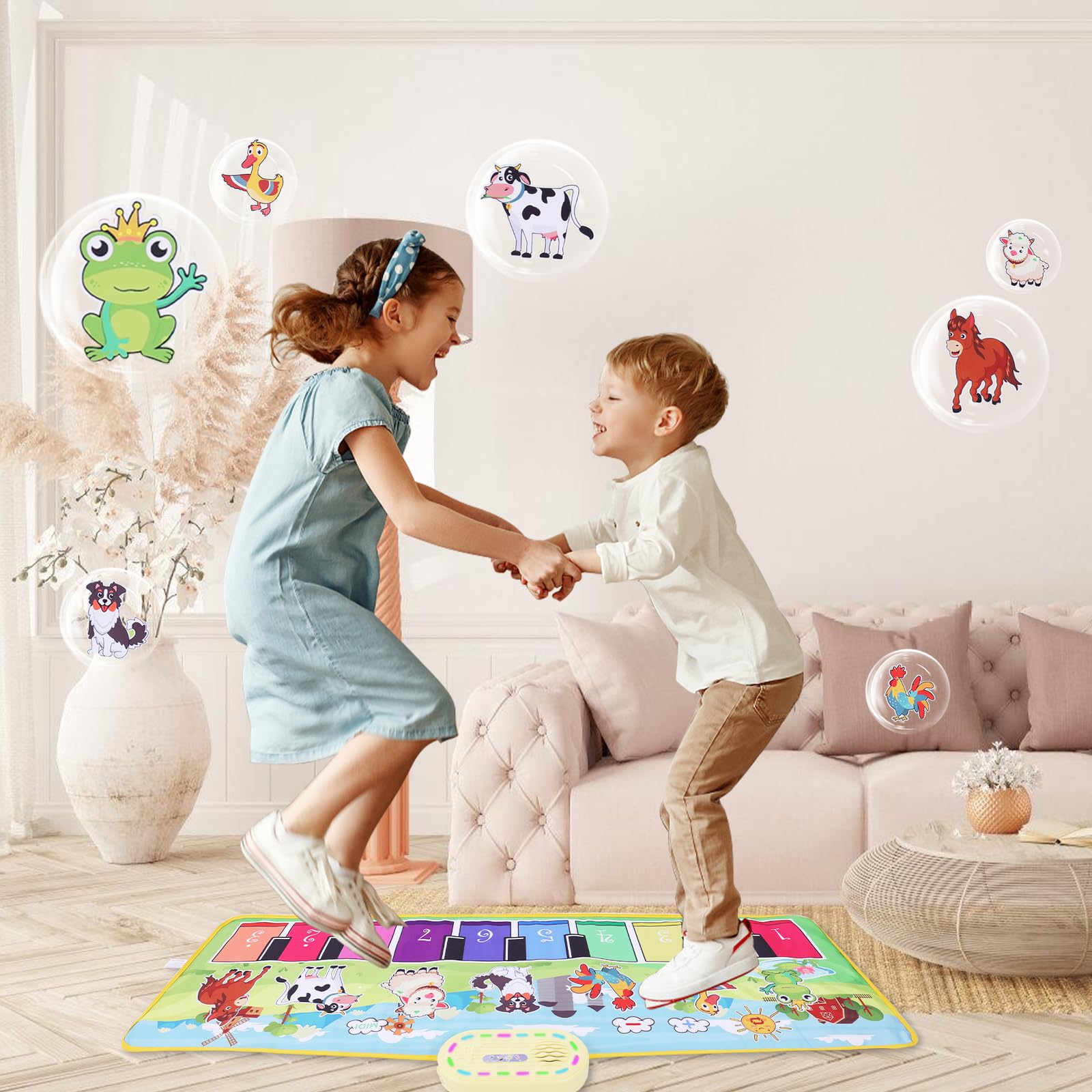 Mfcir toddler piano mat barefoot-friendly soft fabric for safe play.