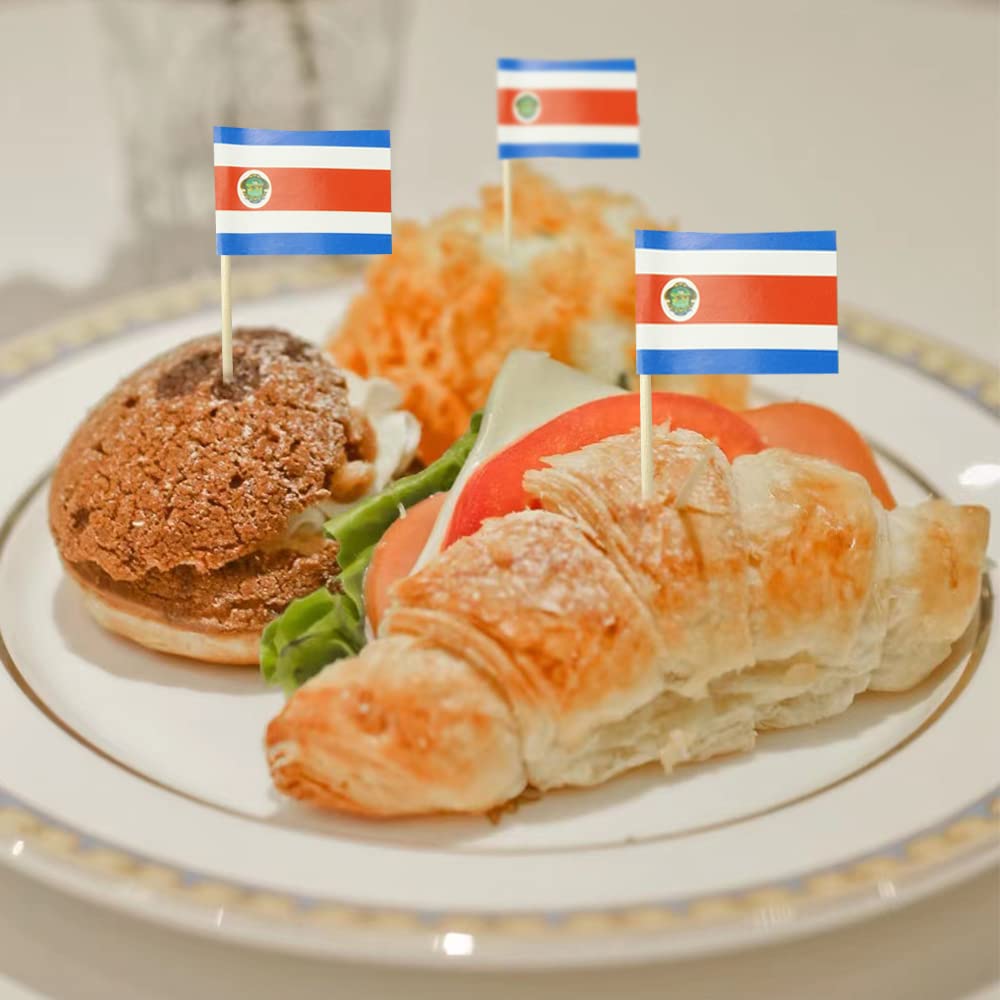 mflagperft Costa Rica flag on appetizers keeps bites organized and themed.