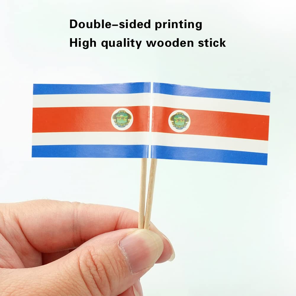 mflagperft Costa Rica flag for cocktails elevates drinks with festive flair.