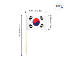 mflagperft South Korea flag cupcake picks add festive flair