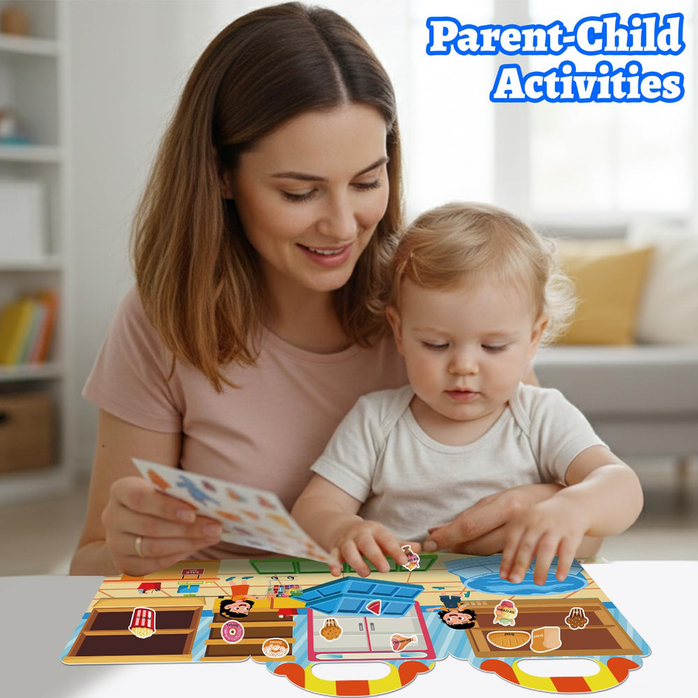 Mfmiudole jelly reusable sticker book kids playing reduces screen time while learning