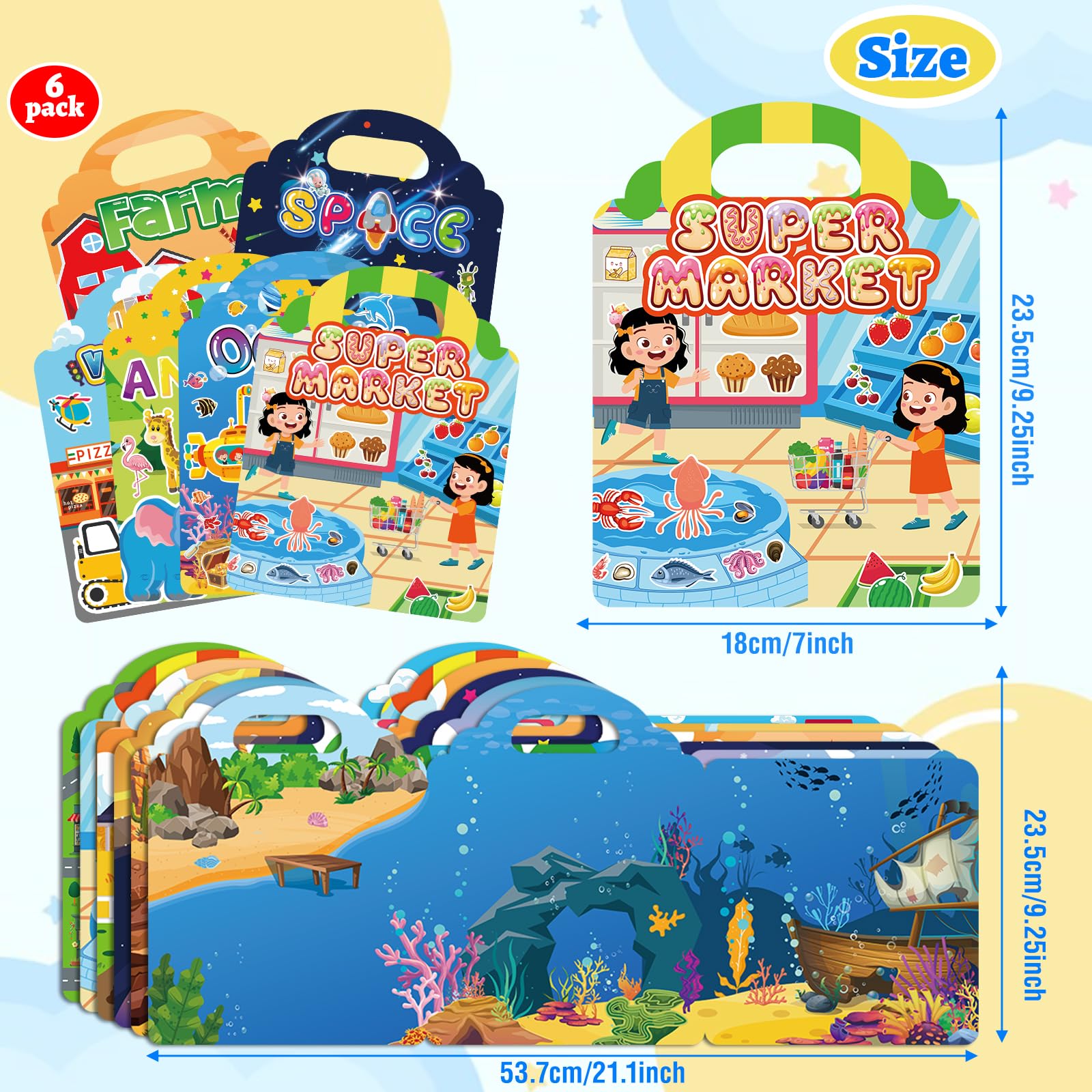 Mfmiudole jelly reusable sticker book space theme sparks curiosity and counting