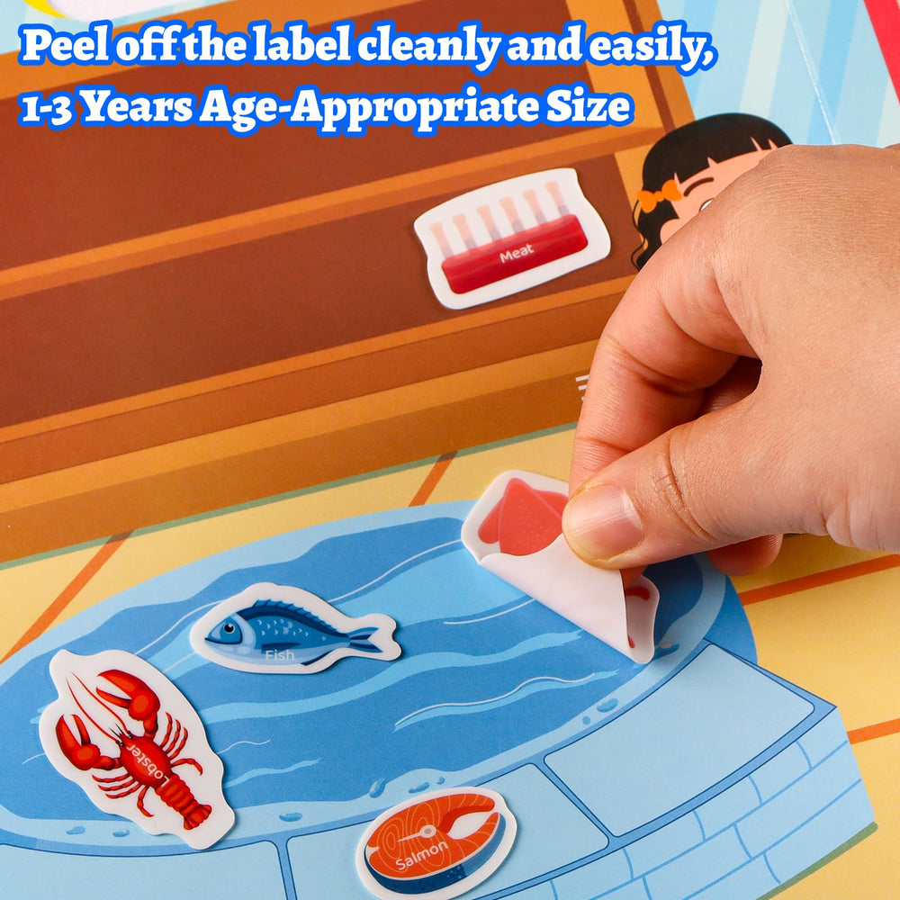 Mfmiudole jelly reusable sticker book travel use keeps toddlers engaged on trips