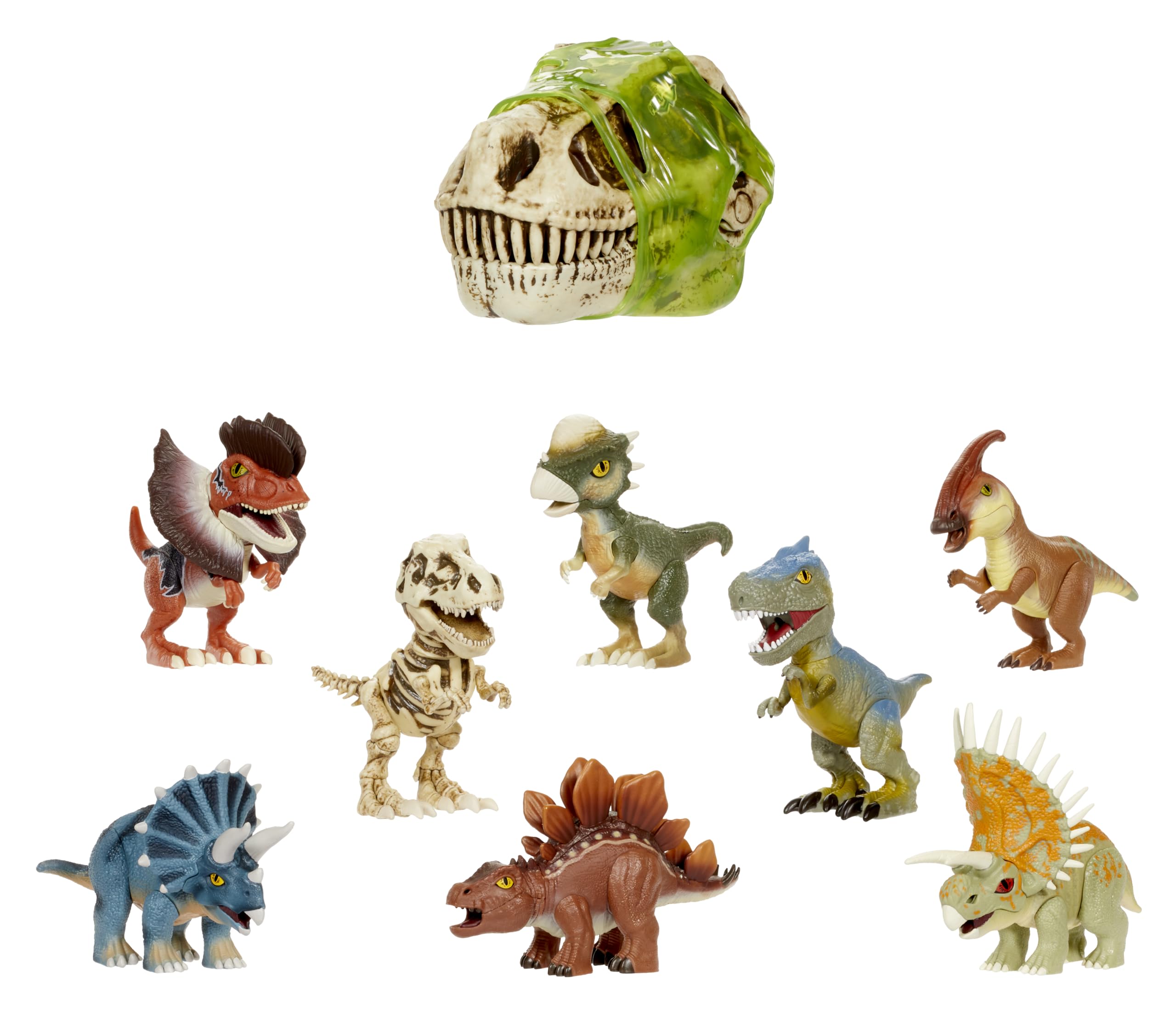 GrossMos Dino Pack foam mouth action for a satisfying, hands-on unboxing experience.