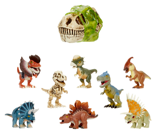GrossMos Dino Pack foam mouth action for a satisfying, hands-on unboxing experience.
