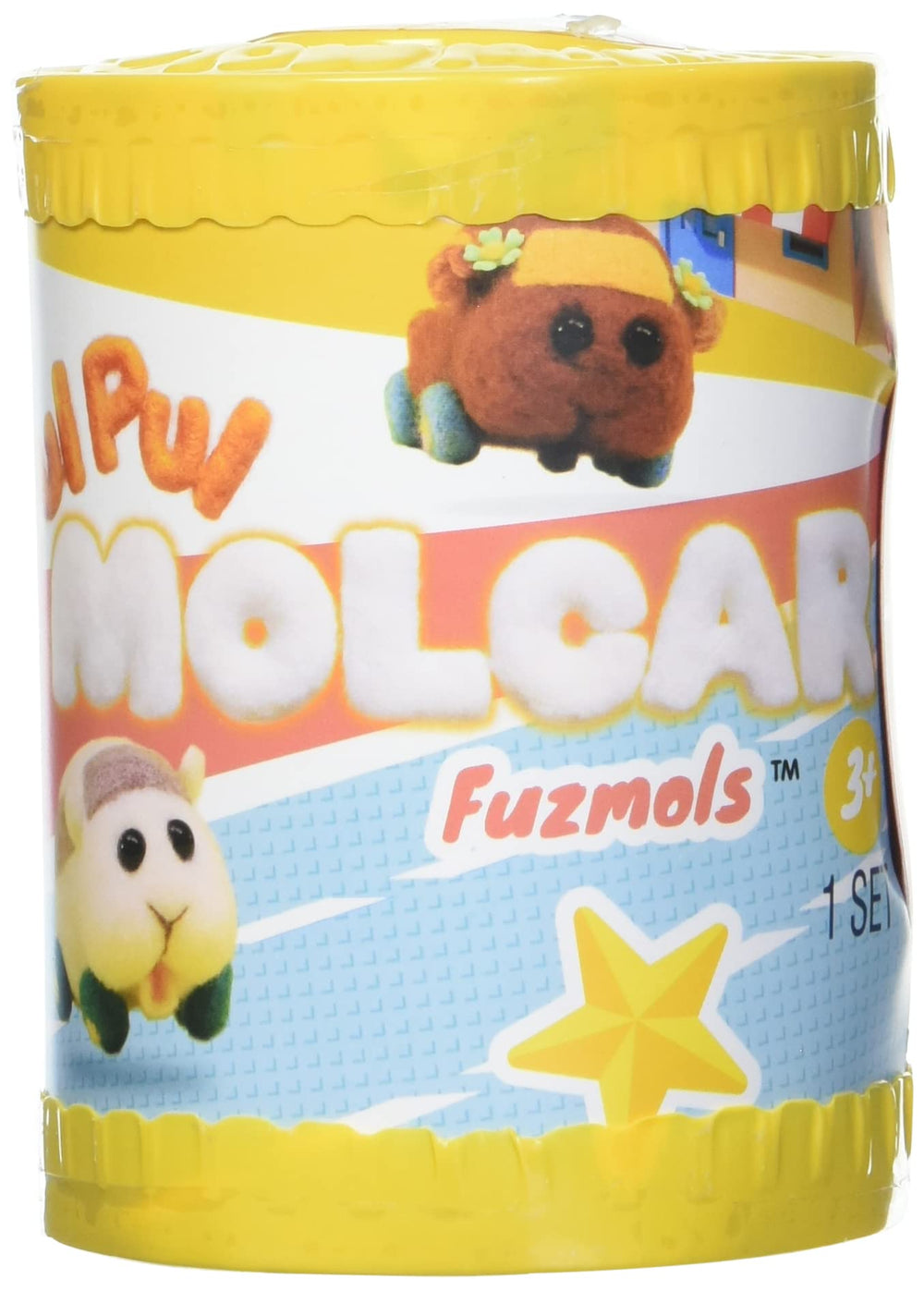 MGA Entertainment Pui Pui Molcar 2.5 inch flocked figure front view for display and collection