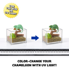 MGA's Miniverse color-changing chameleon demonstrates dynamic mini-creature accessories.