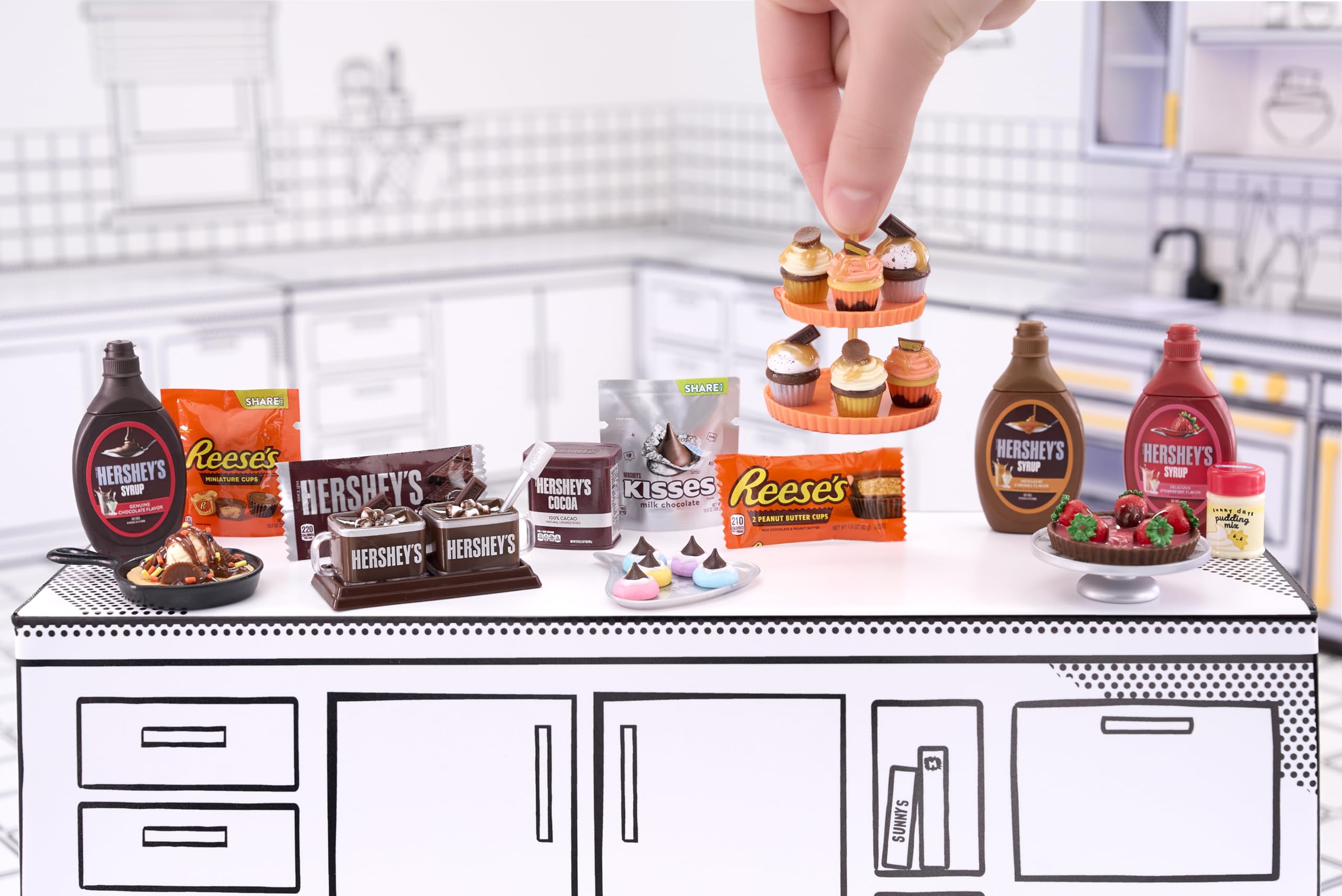 Hershey cocoa powder mini replica enhances a tactile Miniverse scene.