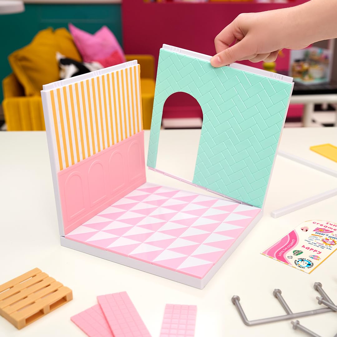 MGA's Miniverse Ice Cream Shop floor panel anchors compact setups with style.