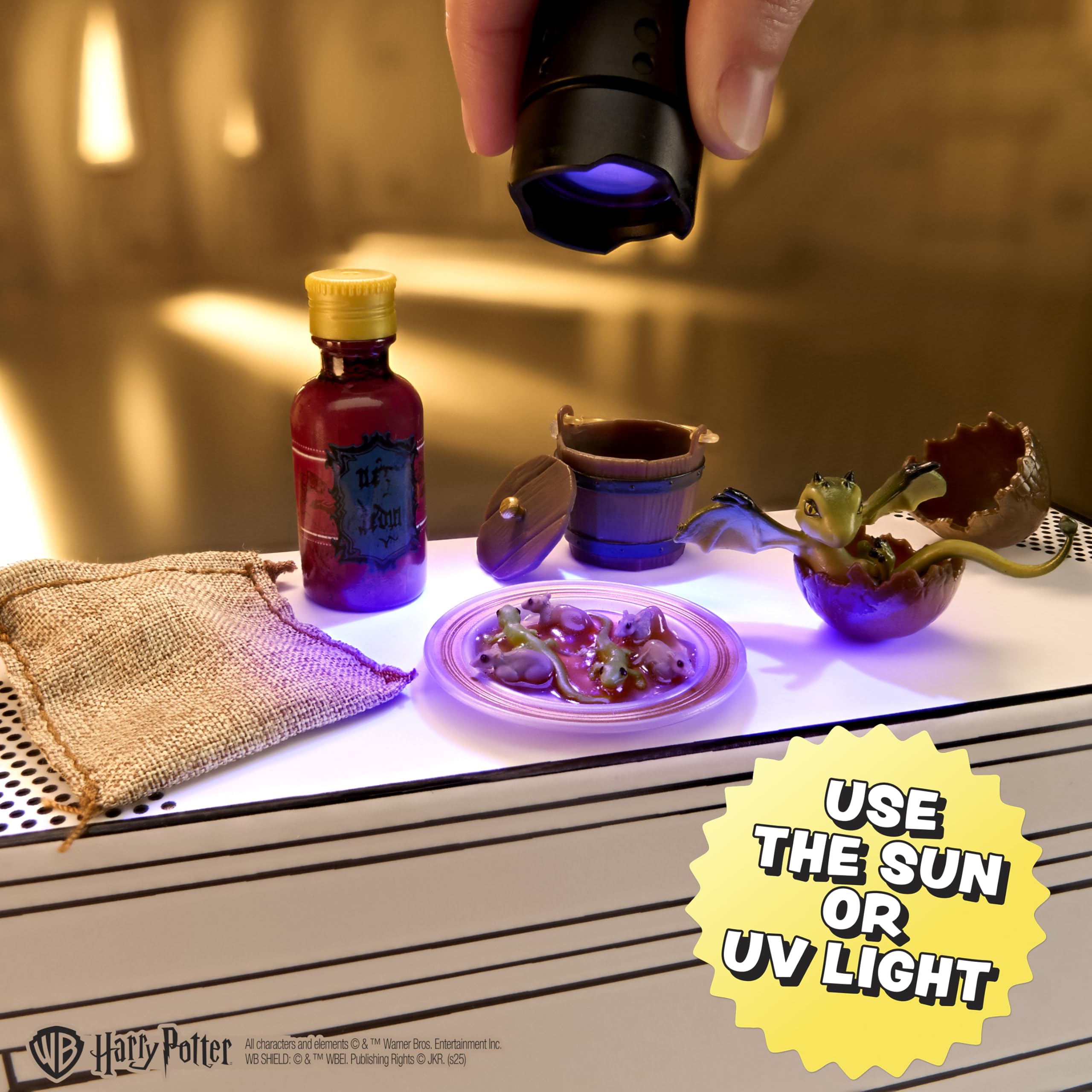 MGA's Miniverse Make It Mini Back to Hogwarts mini classroom display ball ready to showcase