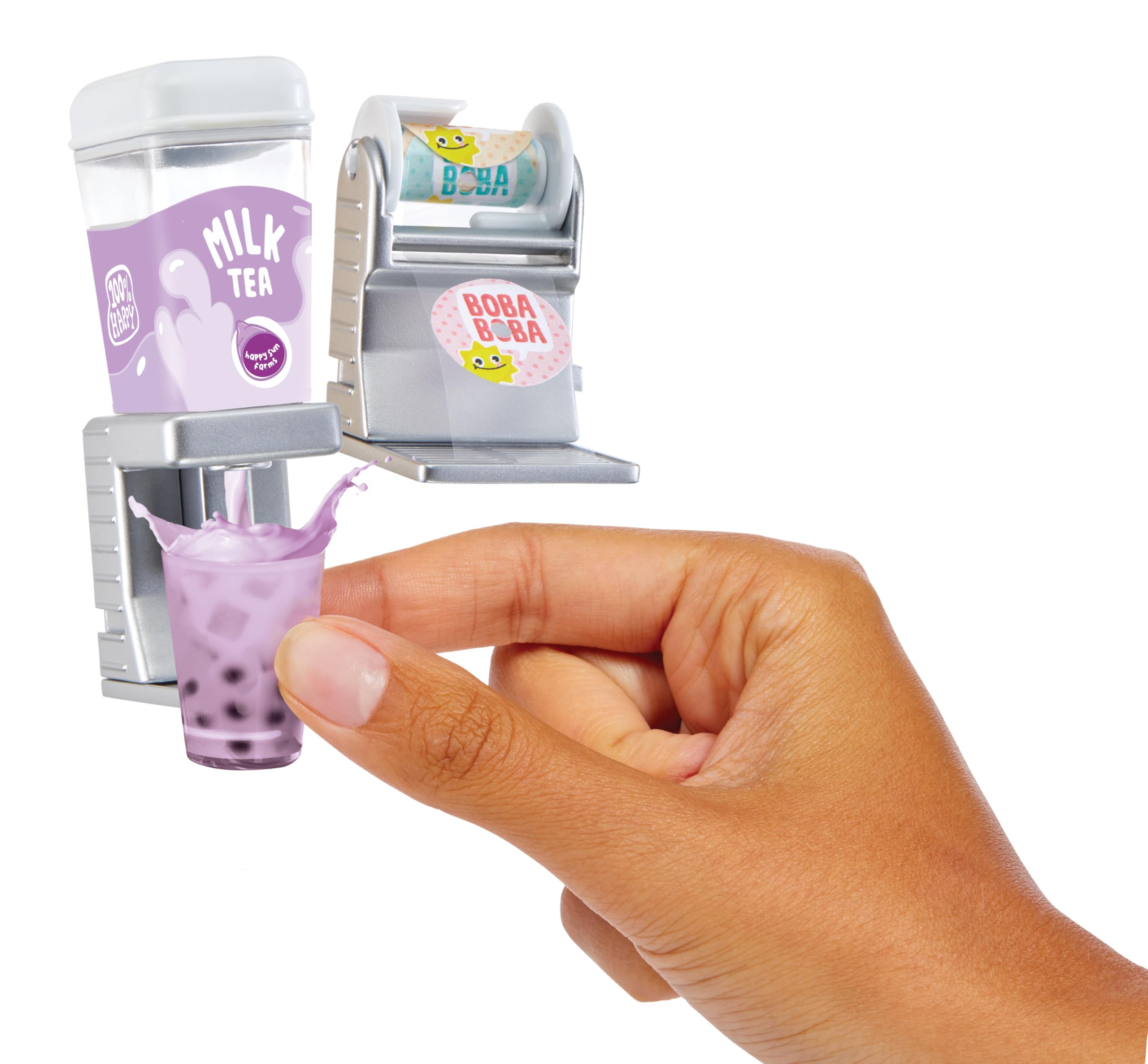 MGA's Miniverse Make It Mini boba-seal feature to finish realistic mini drinks
