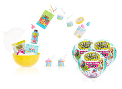 MGA's Miniverse Make It Mini Cafe 3-pack surprise balls showing colorful mini snacks for display