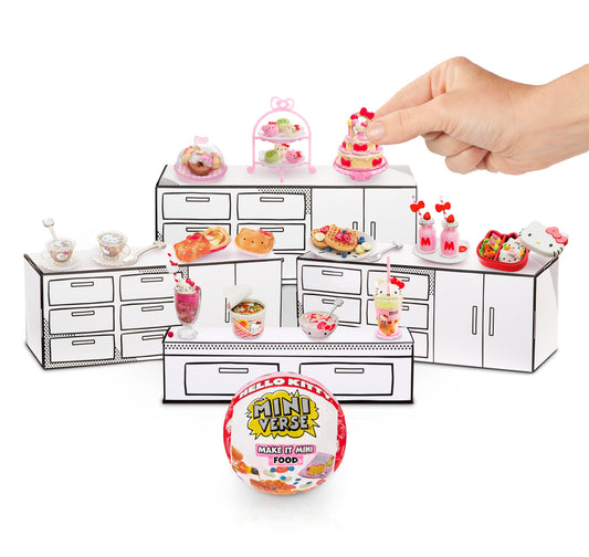 MGA's Miniverse Hello Kitty fruit boba tea ball invites creative play and display.