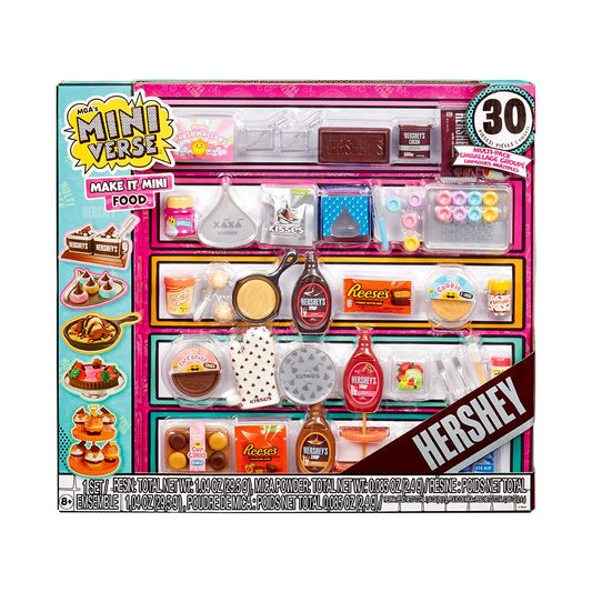 MGA's Miniverse Make It Mini Food Hershey mini pack for display and play.