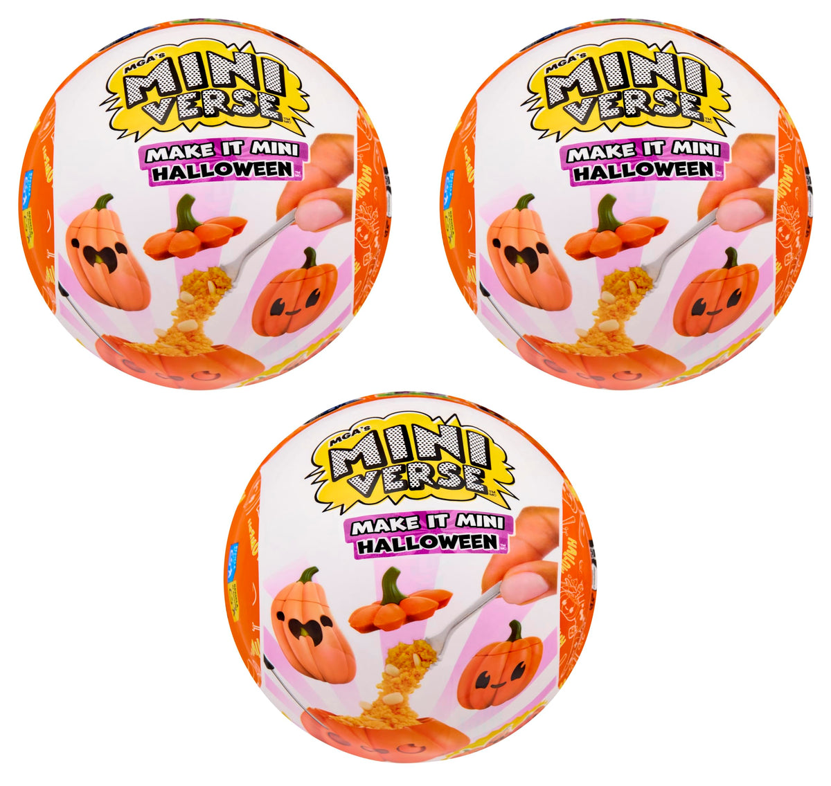 MGA's Miniverse Make It Mini Halloween: three surprise balls ready to unbox for DIY crafts