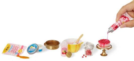 MGA's Miniverse Make It Mini ingredients set featuring mini kitchen tools for imaginative play.