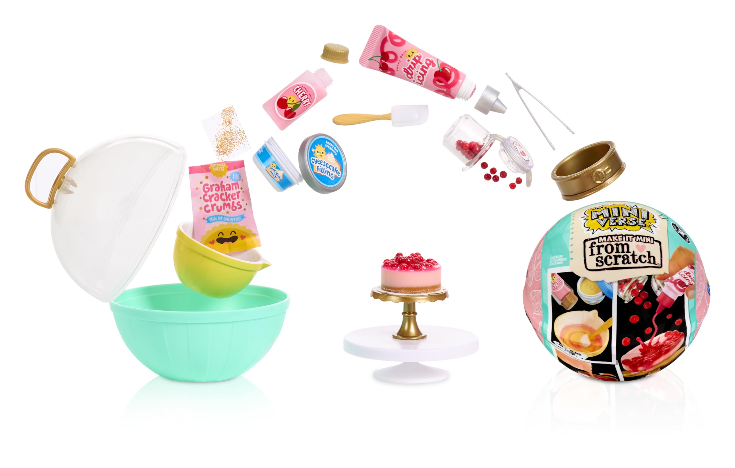 MGA's Miniverse Make It Mini unboxing capsule with realistic mini ingredients for creative display.