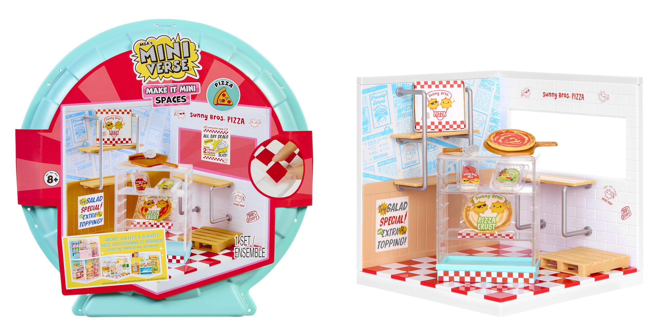 MGA's Miniverse Make It Mini Spaces Pizza Shop pack for colorful mini display setups