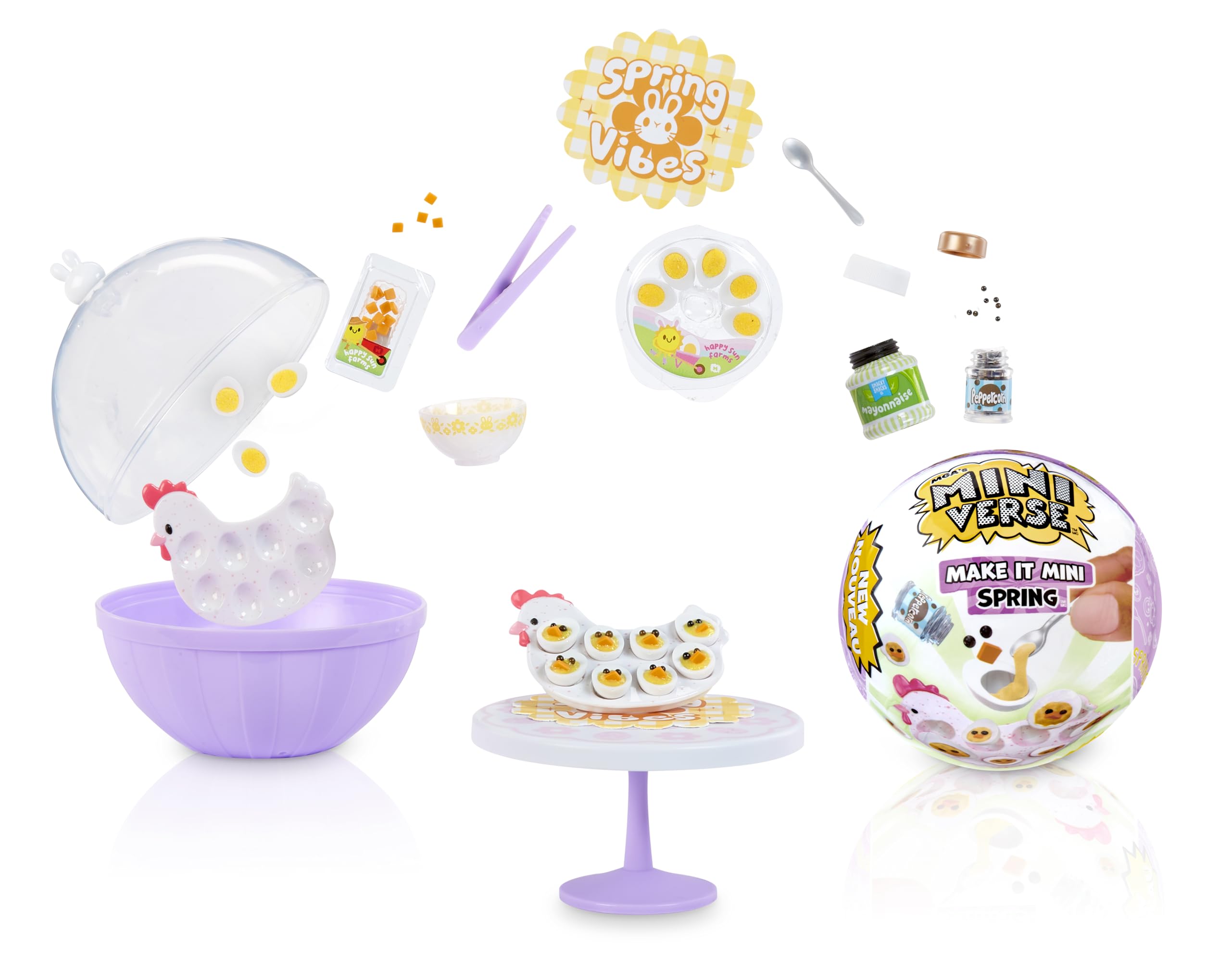 MGA's Miniverse Make It Mini Spring unboxing ball with spring minis ready to collect.
