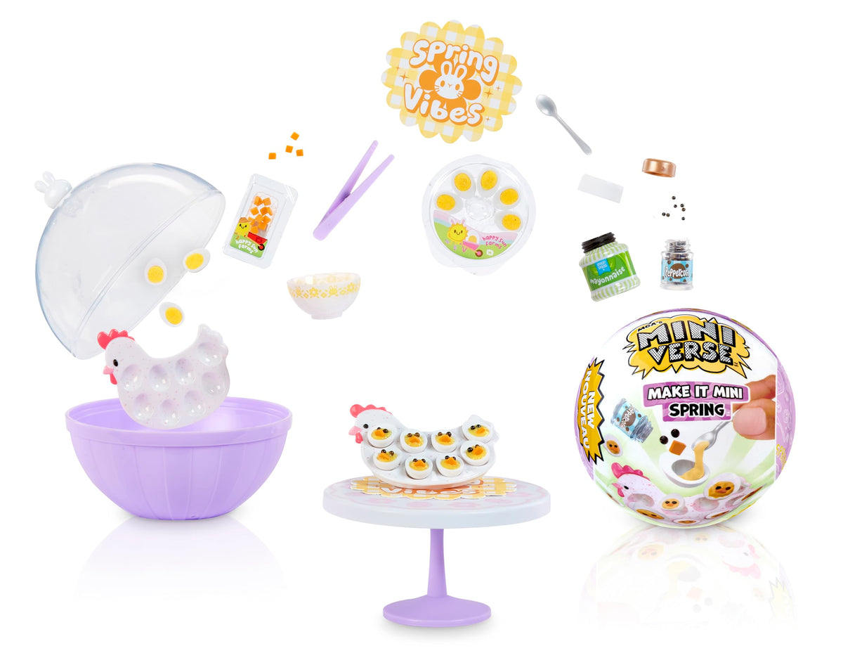 MGA's Miniverse Make It Mini Spring unboxing ball with spring minis ready to collect.