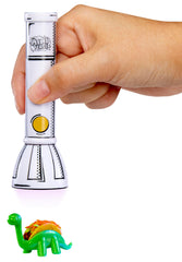 MGA's Miniverse Make It Mini UV Light usage closeup showcasing one-button operation
