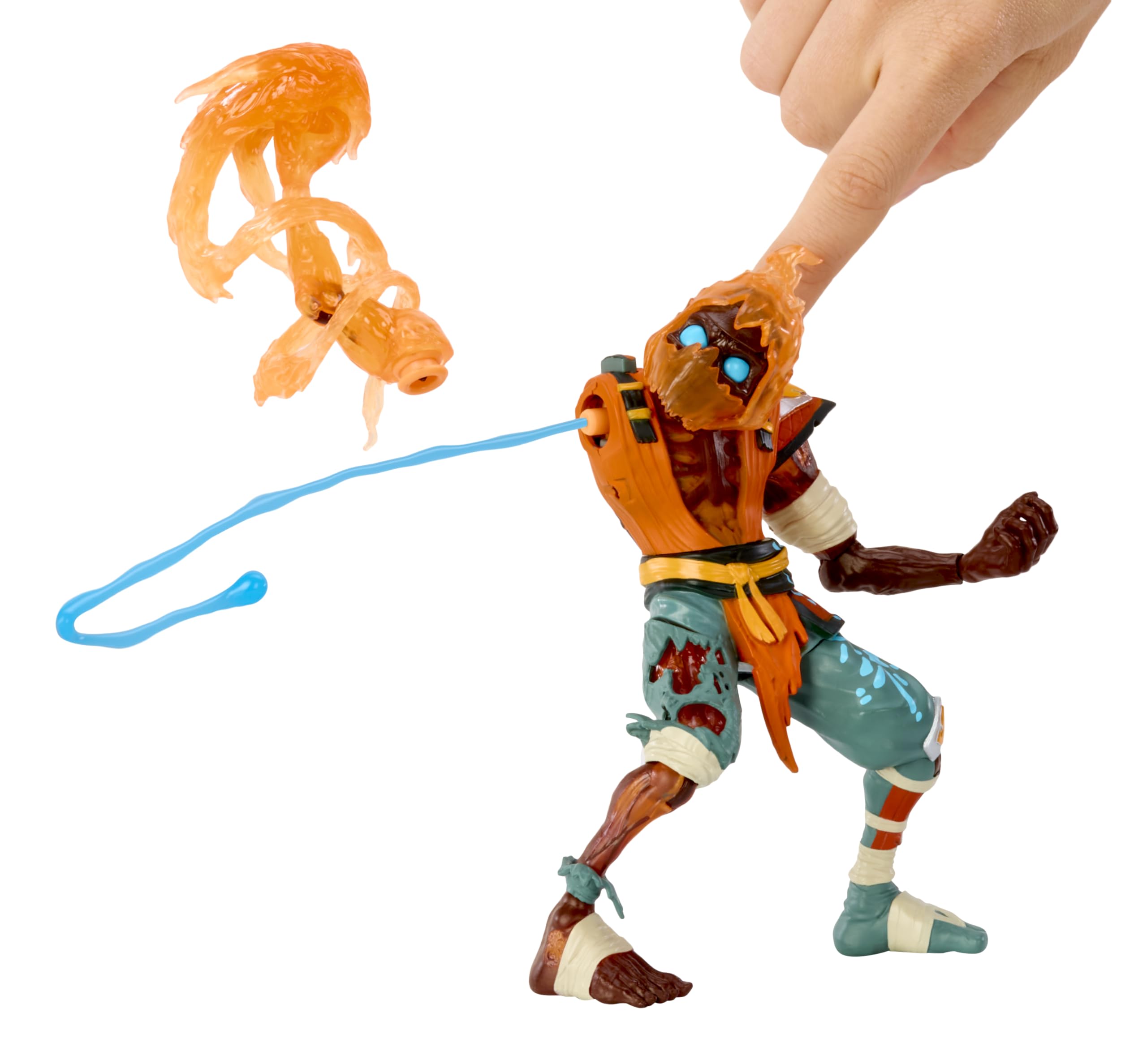 Ninjombie weapon and slime syringe set supports creative battles.