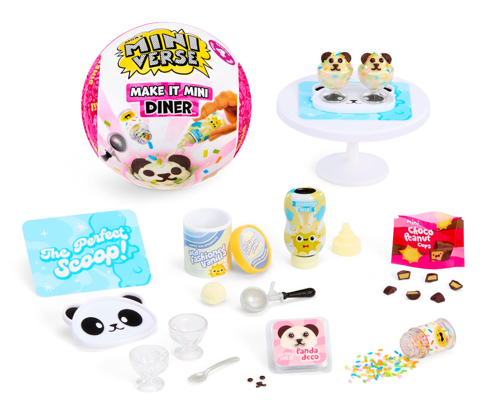 MGA's Miniverse Make It Mini Series 4 unboxing ball reveals a tiny replica snack for display