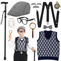 MGparty 100th Day costume cane enhances kids' school celebration look