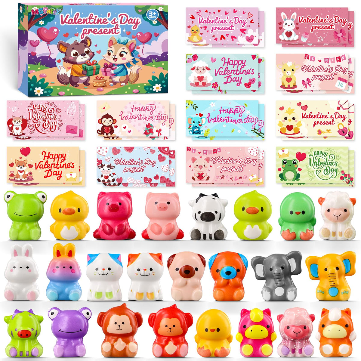 MGparty animal stress fidget toy pack for classroom fun and stress relief.