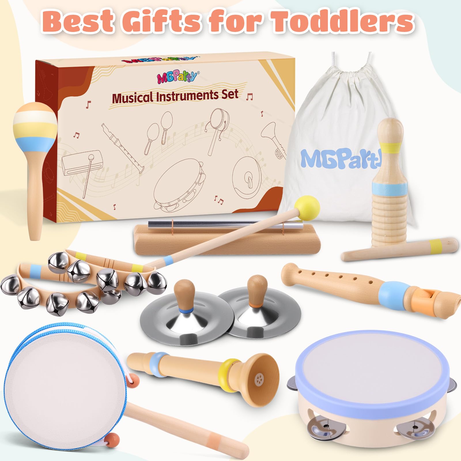 MGparty baby musical instruments set cymbals adds bright musical accents