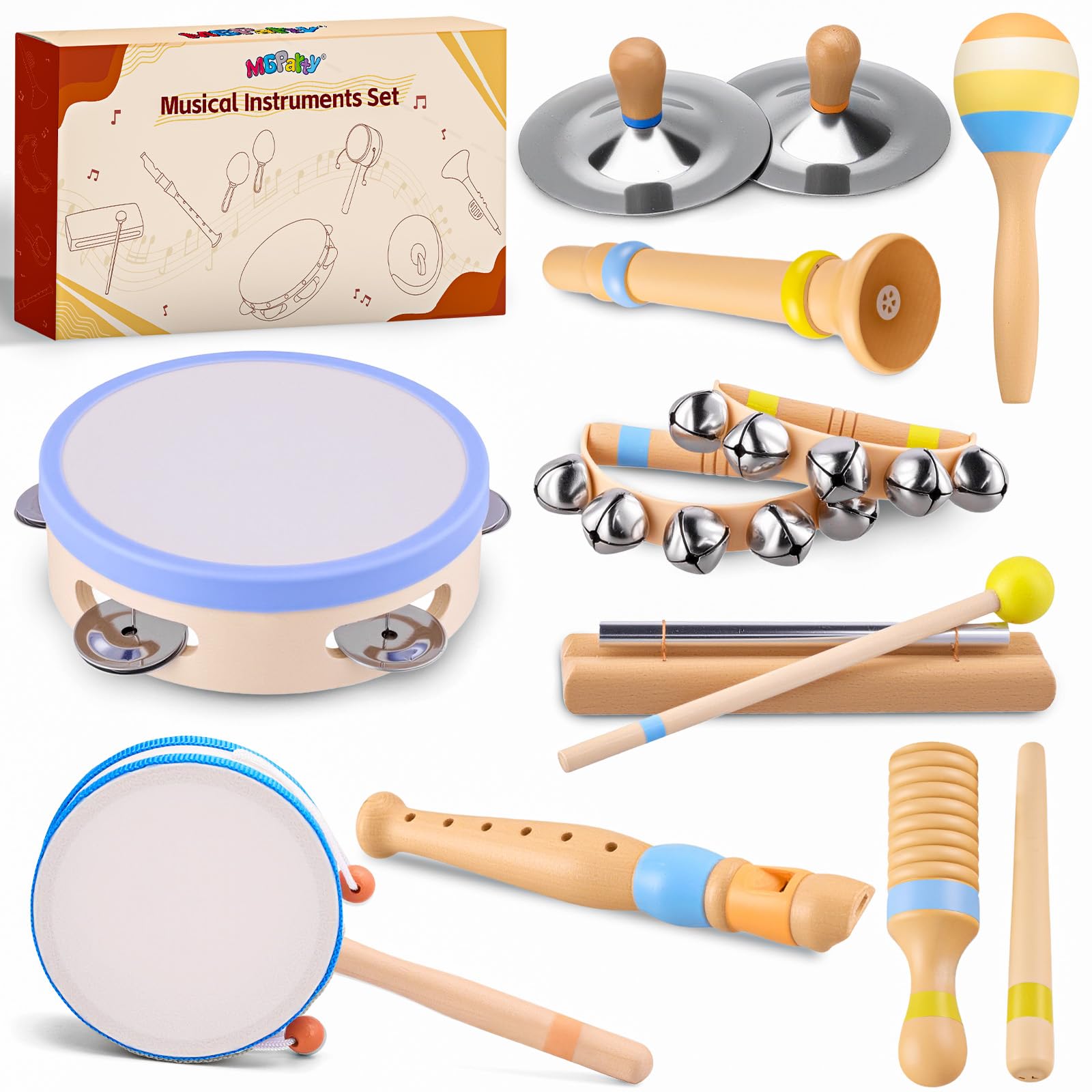MGparty baby musical instruments set drum for toddler rhythm exploration