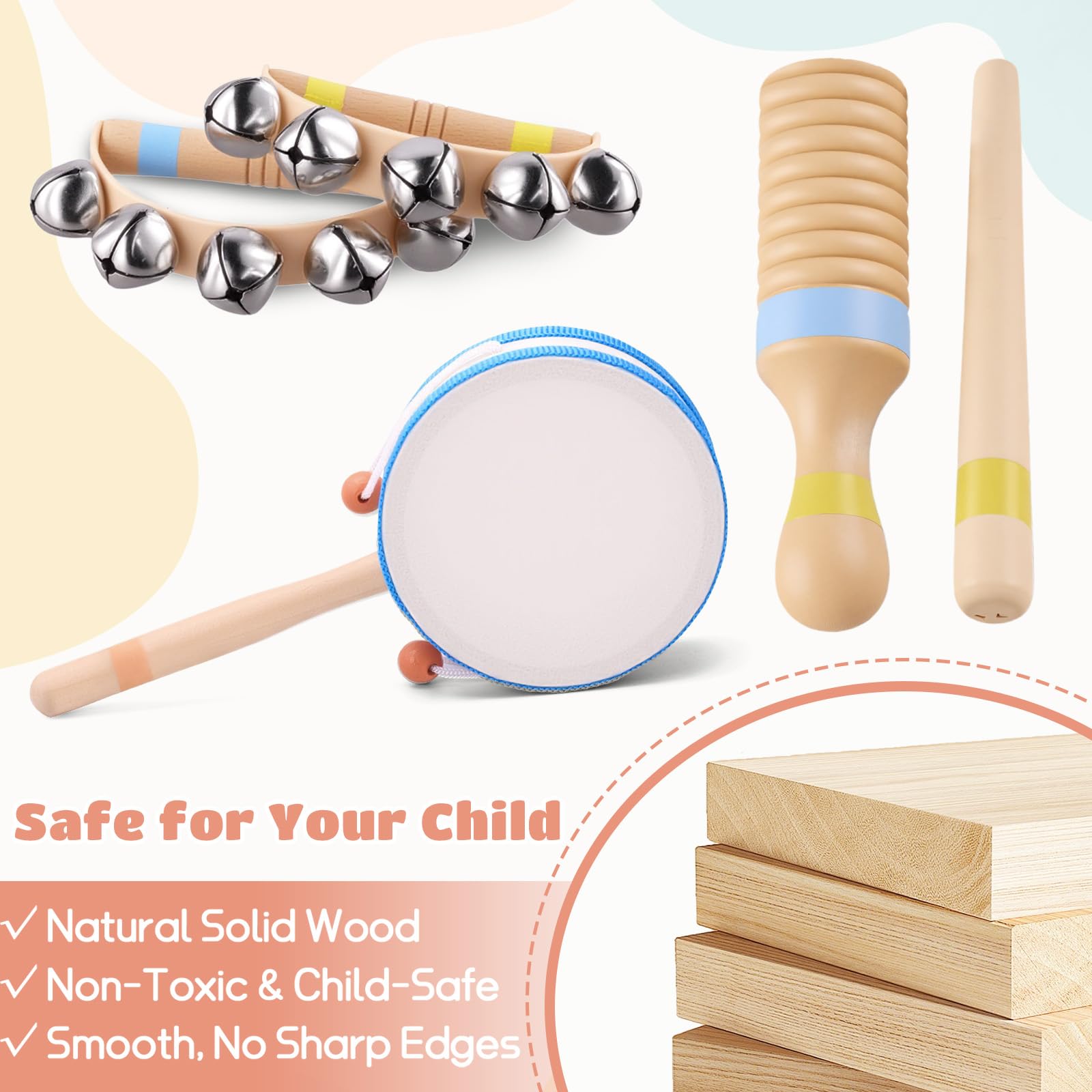 MGparty baby musical instruments set maracas encourages movement and rhythm