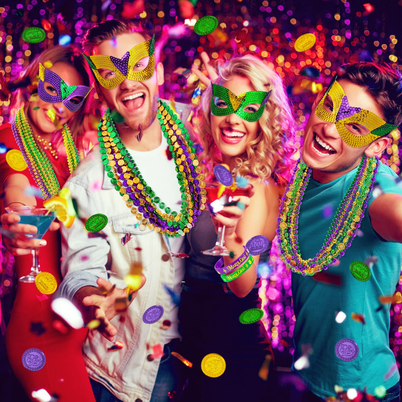 MGparty carnival decorations set for versatile masquerade and celebration