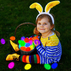 MGparty six-color glow set includes purple, orange, pink, green, blue, yellow