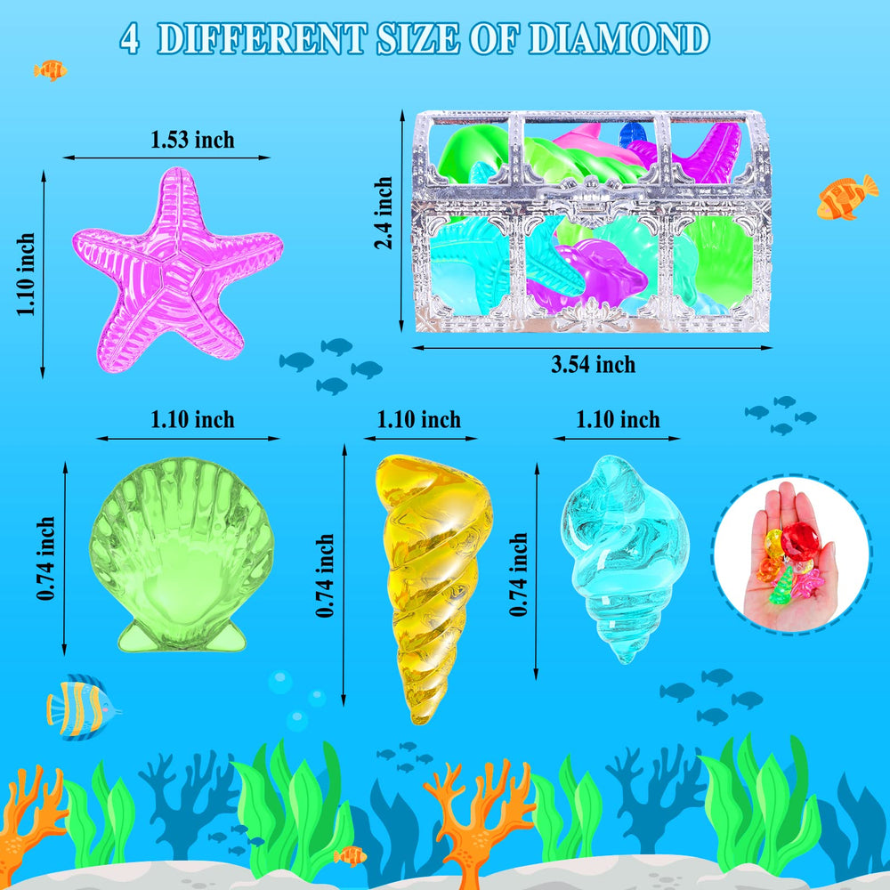 MGparty diving gems blue gem glows brightly for easy underwater finding.