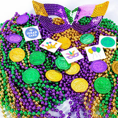 MGparty coins with crown and mask patterns add festive flair to any parade.