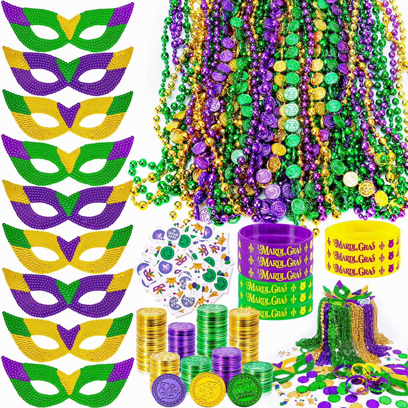 MGparty Mardi Gras masks sequin pack adds vibrant sparkle for celebrations