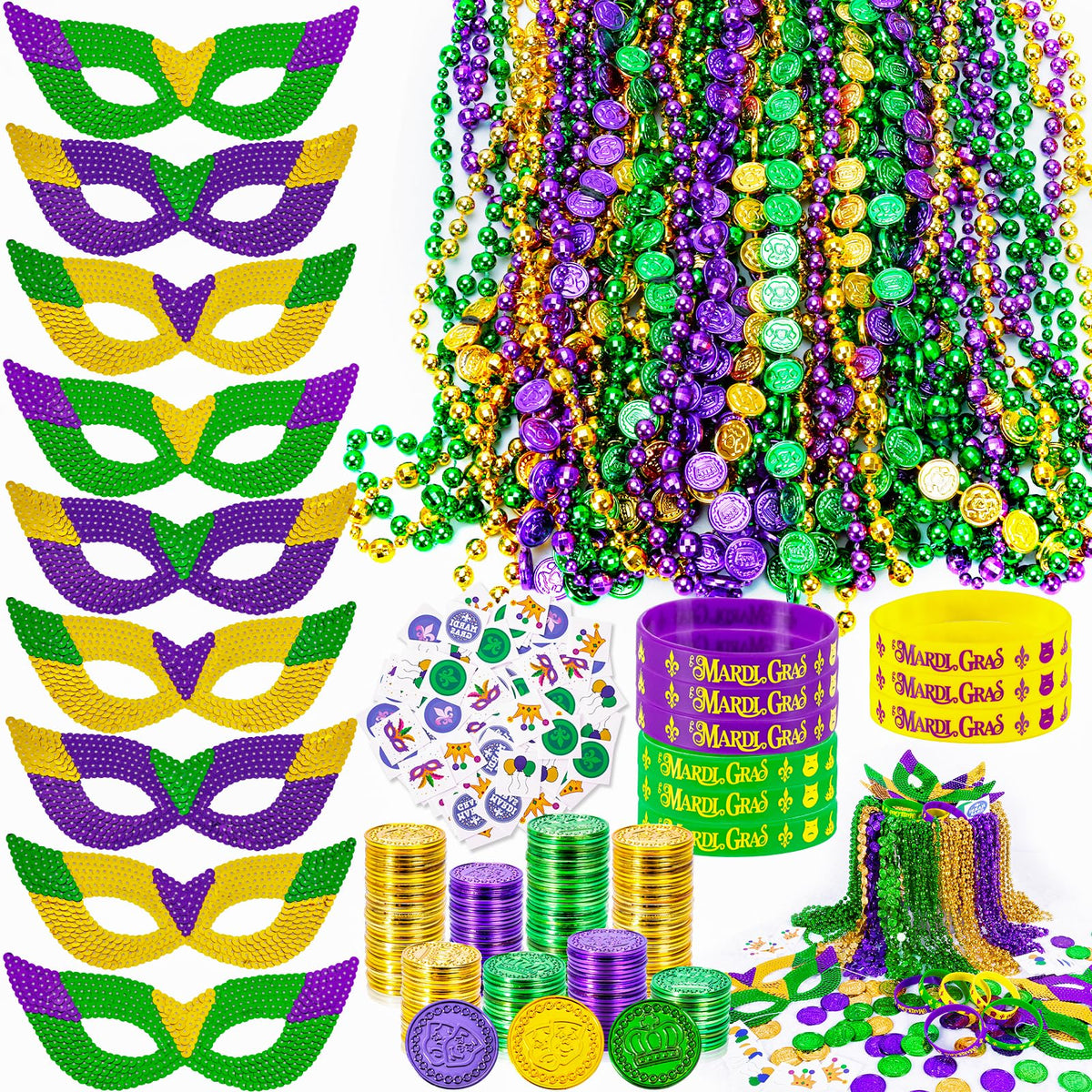 MGparty Mardi Gras masks sequin pack adds vibrant sparkle for celebrations