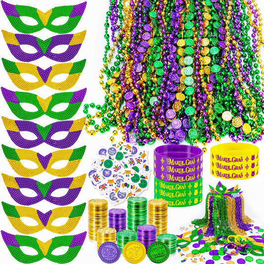 MGparty Mardi Gras masks sequin pack adds vibrant sparkle for celebrations