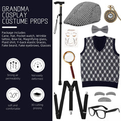 MGparty old-man costume hat completes playful grandpa outfit for events
