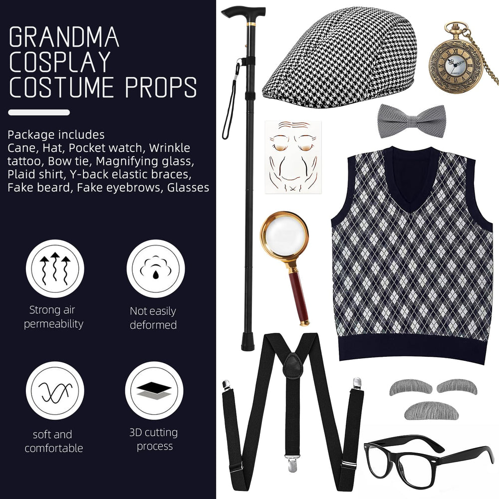 MGparty old man hat prop adds authentic vintage flair to costumes