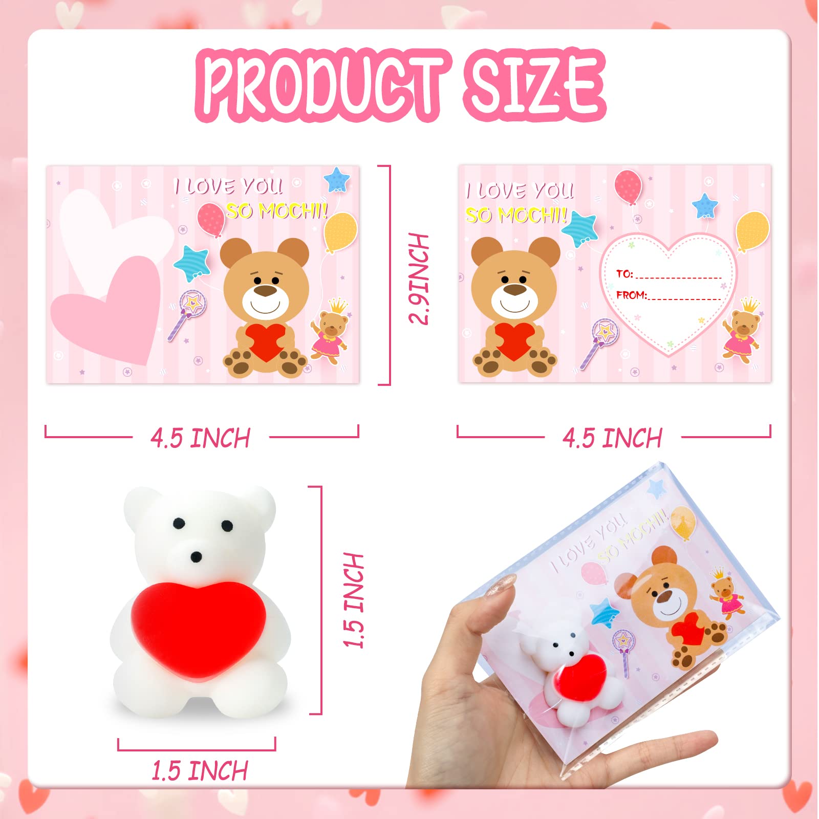 MGparty valentines mochi squishies flower: colorful fidget items for focus.