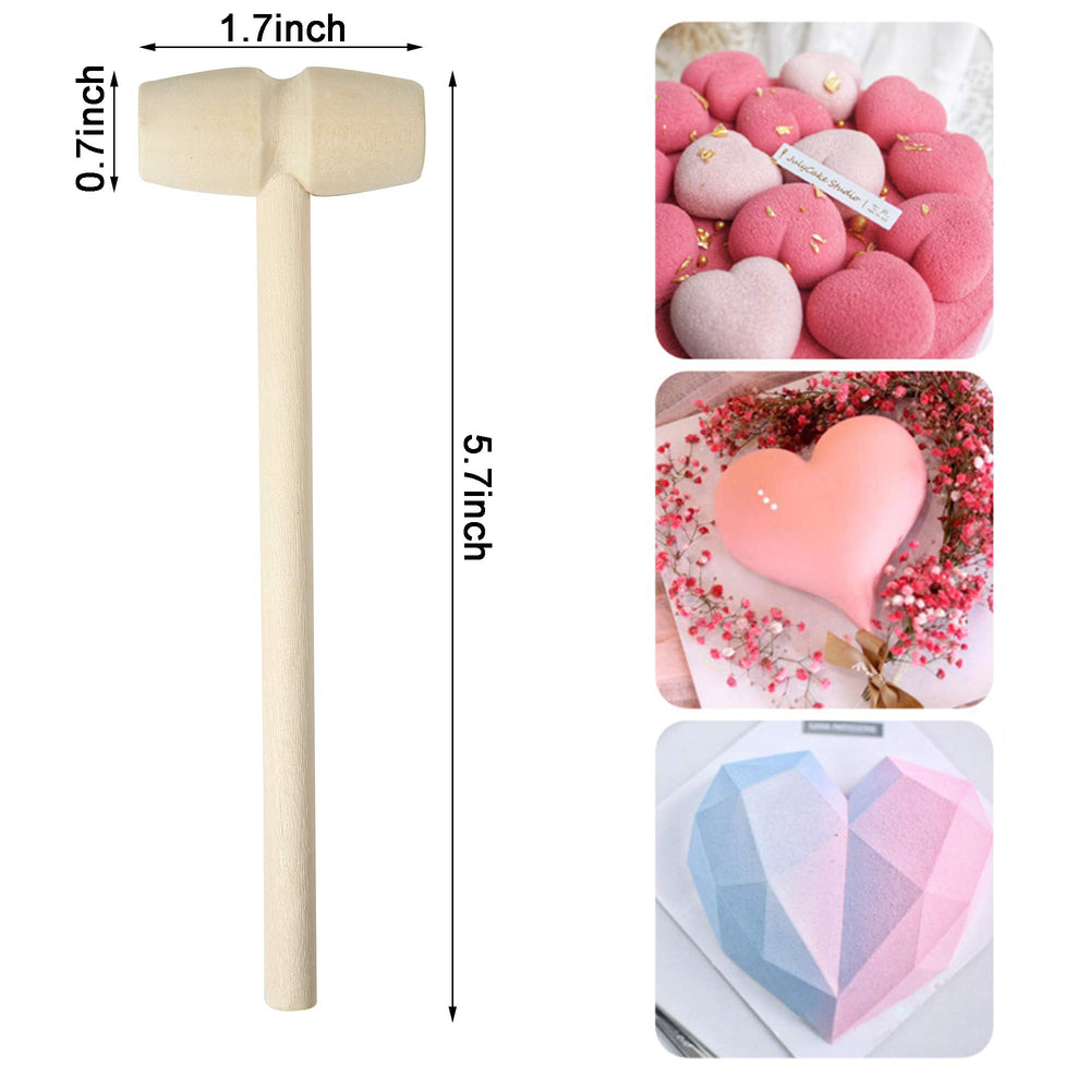 MGTECH wooden hammers pack of 50, ideal for kids' crafts and gifts