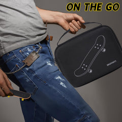 MGZNMTY teck deck case back zipper keeps contents secure during travel.