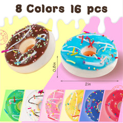 MGZTTHW Colourful Donut Foam Squishy: compact desk fidgeting prop.