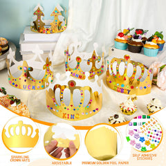 MGZTTHW crowns varieties with shiny and matte gold finishes for stylish pretend-play.