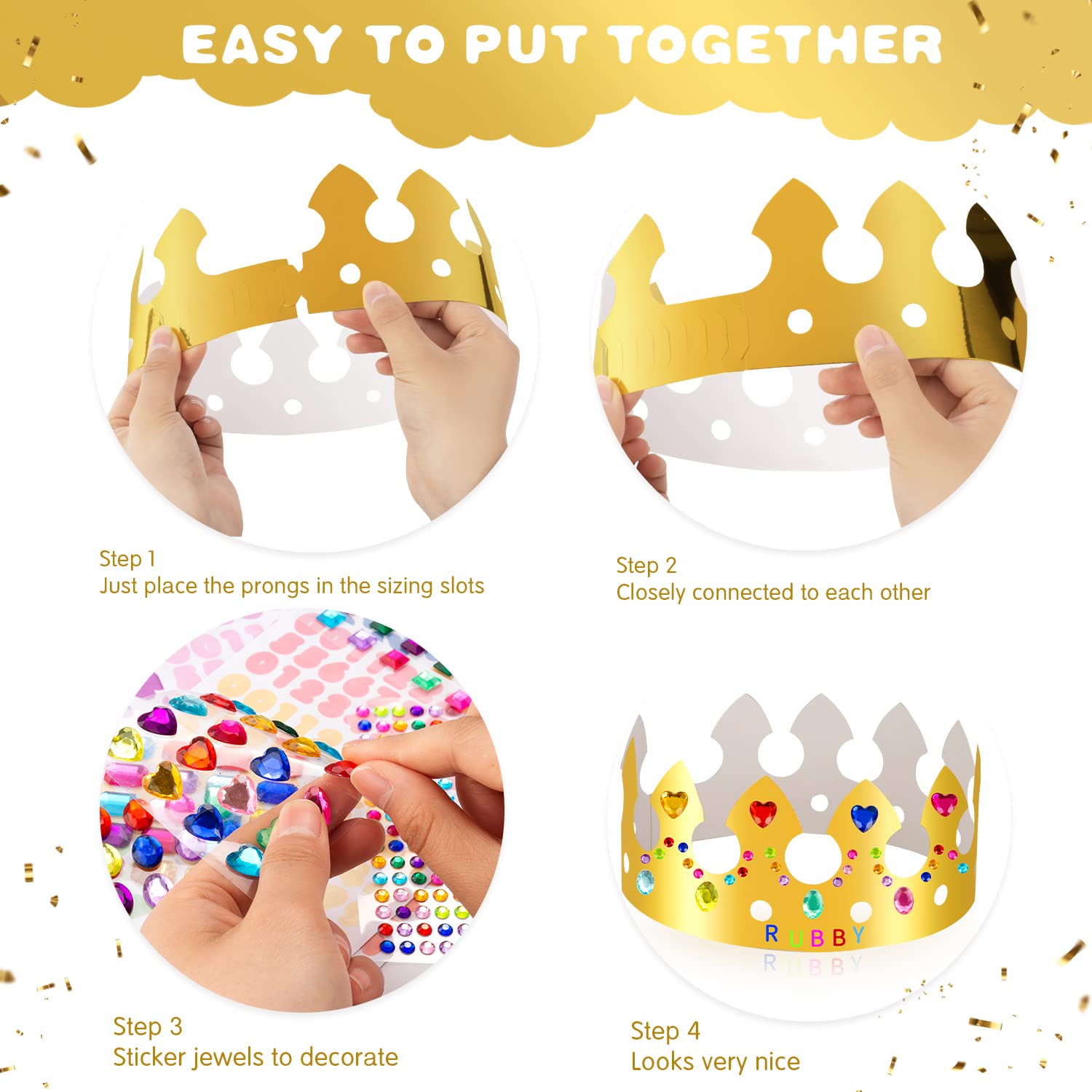 MGZTTHW decorative accessories with letters and numbers for crowns